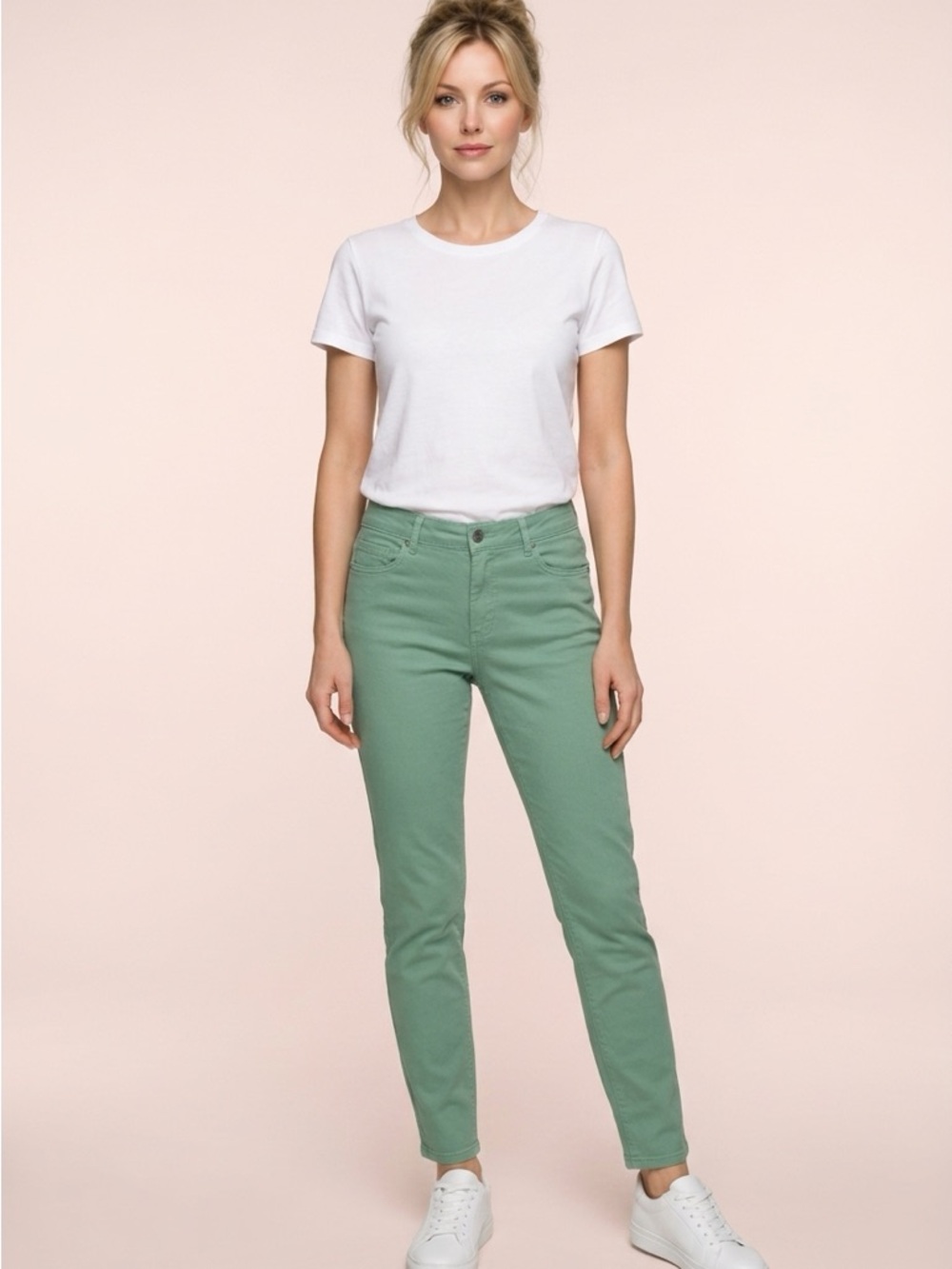 LOFT Mint Green Ankle Slim Jeans